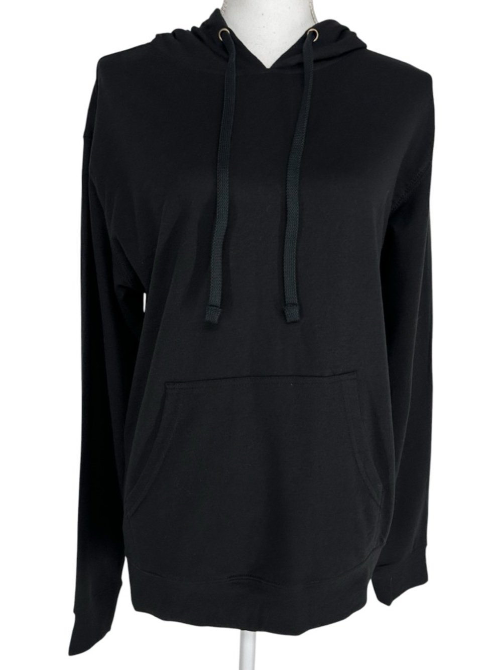 NEXT LEVEL APPAREL / Black Lightweight T-Shirt Style Hoodie / Small / Activewear